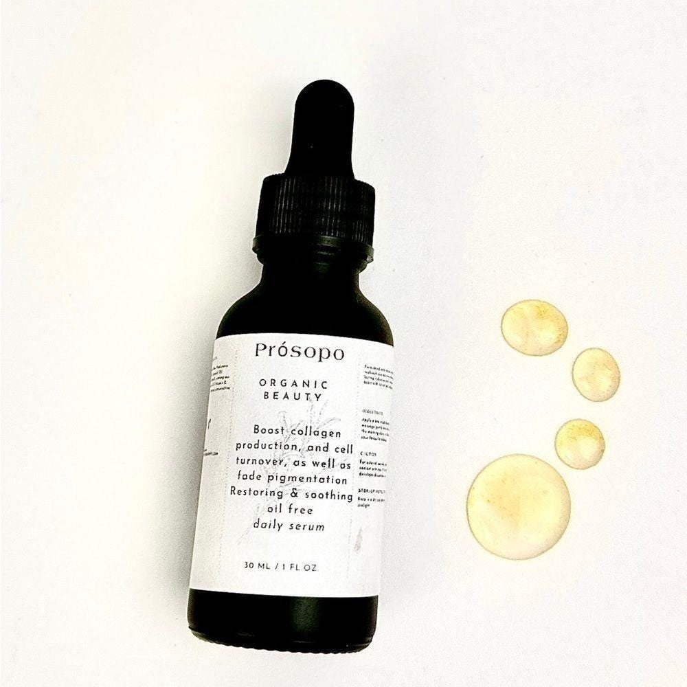 Prosopo Organic Beauty Daily Serum 2 oz Collagen Boost‎ Pigmentation